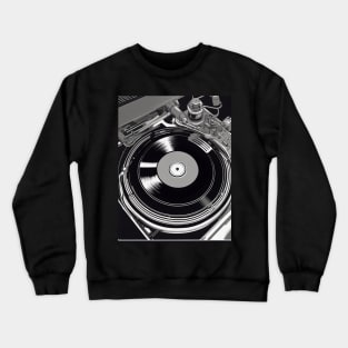 Turntable - Vintage Audio LP Vinyl Record Player Gift Crewneck Sweatshirt